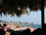 Here you the the beach of Dahab. Along the beach are some nice restaurants where you can eat good and fresh fish.