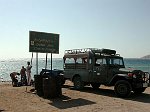 Our Jeep waiting at the Canyon to pic us up.